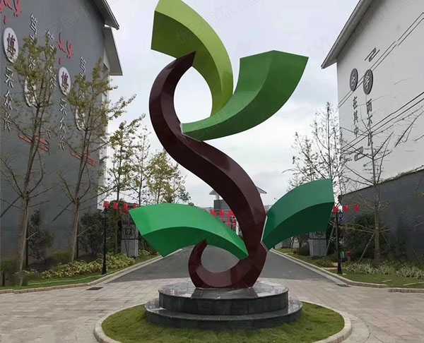 户外大型抽象茶叶景观星空体育娱乐莱切赞助商定制