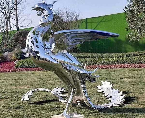 星空体育娱乐莱切赞助商生产厂家不锈钢凤凰雕塑