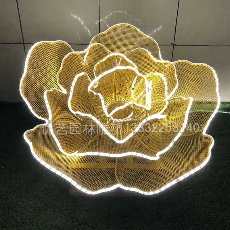 星空体育娱乐莱切赞助商工厂,不锈钢玫瑰花雕塑