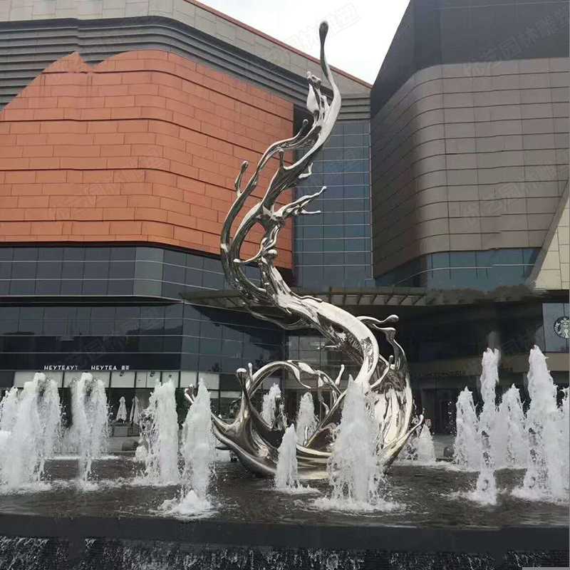 不锈钢浪花雕塑，星空体育娱乐莱切赞助商厂家
